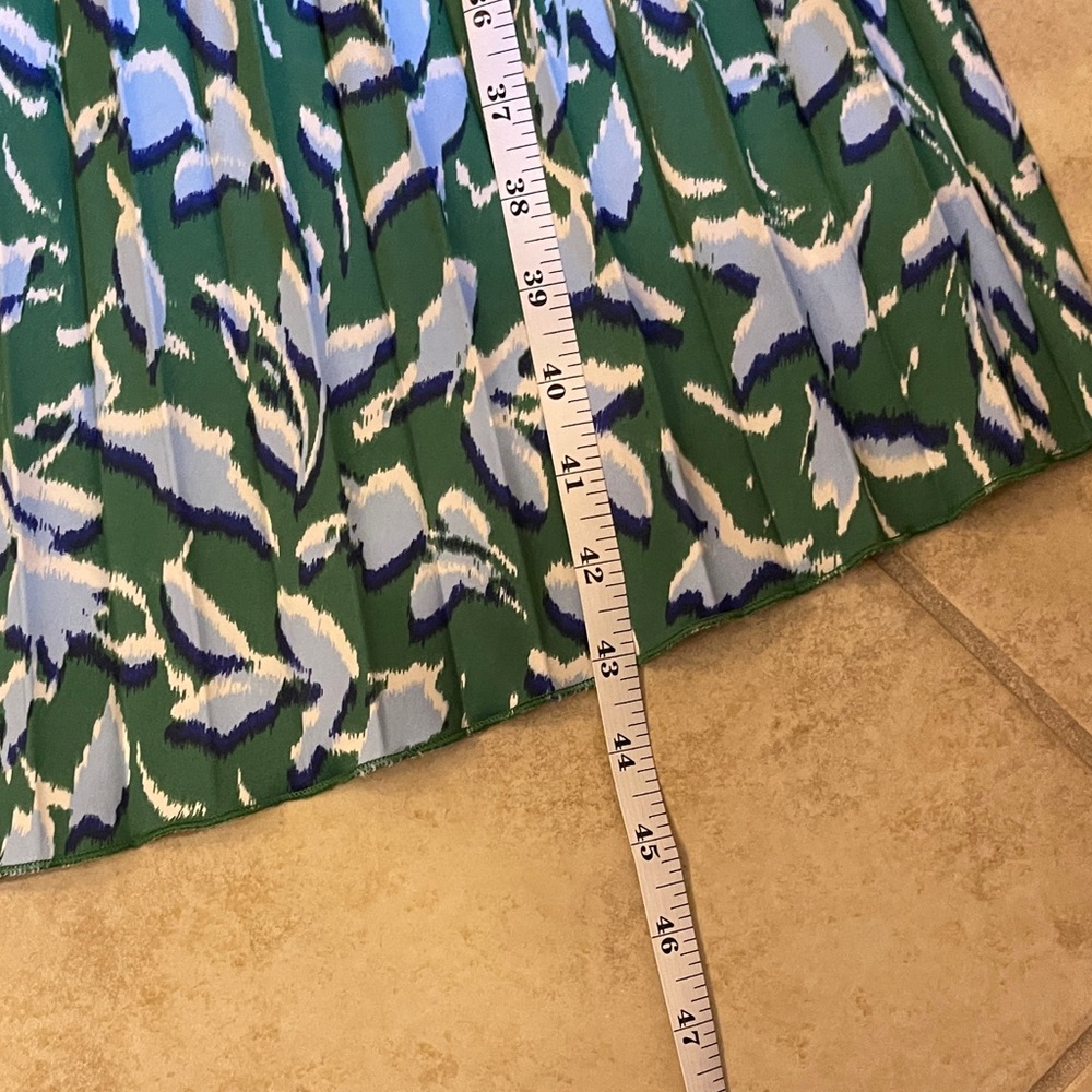 Scoop Maxi Dress Pleated Skirt Green & Blues 12/14 NWOT - Picture 14 of 15